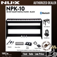 NUX NPK-10 88 Key Digital Piano with Wooden Stand and Bluetooth Connectivity Weighted Keyboard - Bla