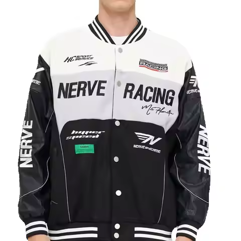 Men's Bomber Jacket f1 jacket vintage Street Coats Summer Vintage Varsity Baseball Racing Biker Jack