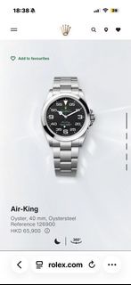 Rolex Air-King Oystersteel 40mm Reference 126900