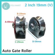 2 Inch x 19mm (V Shape) Auto Gate Sliding Roller / V Roller / Double Bearing / Gate Gelongsor Roda