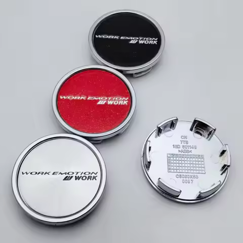 4pcs 58mm 53mm W Work Emotion Logo Emblem Car Wheel Center Caps Rim Hubcaps Wheel Hub Center Dust Co