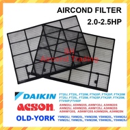 [1pcs] DAIKIN 2.0hp 2.5hp AIRCOND FILTER YWM20L YWM25L AWM20J AWM25J FT20L FT25L FTK20Q FTK25Q FTV50