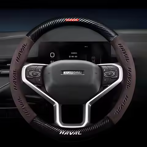 15 inch car suede steering wheel suede cowhide non-slip for haval f7 h6 f7 x h2 h3 h5 h7 h8 h9