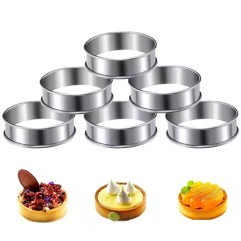 3pcs Stainless Steel Baking Rings Nonstick Muffin & Crumpet Mold, Versatile Tart & Cake Rings for De