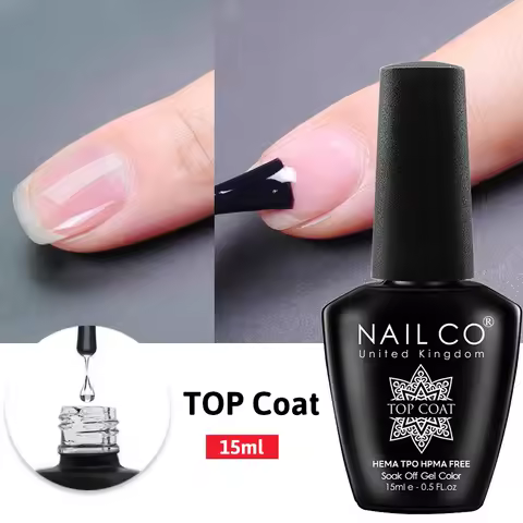 NAILCO 1/2pcs Base Coat Top Coat For Nails Long Lasting Clear Top Coat LED UV Strengthen Nails High 