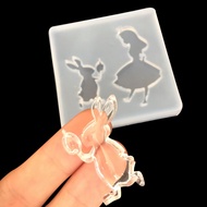 Mirror Mirror Crystal Epoxy uv Glue Ultra-Light Clay Jewelry Pendant Decoration Accessories Mold Ali