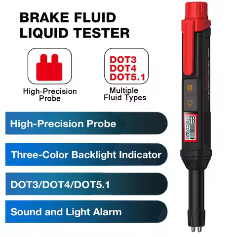 Brake Fluid Liquid Tester Car Motorcycle Brake Oil Moisture Tester Vehicle Auto Automotive Testing T