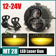 MT28 LED Laser Spotlight for Motorcycles and Cars, Yellow and White