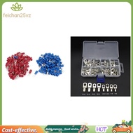 260Pcs 16-14 AWG Red Blue Wire Connector Insulated Fork Terminal Lugs Battery Terminals Set Wire Ter