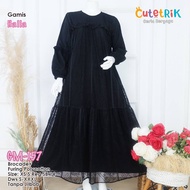 Cutetrik Gamis Terbaru Gamis Anak Lebaran 2026 Gamis Anak Brokat Hitam Mewah Dress Anak Remaja