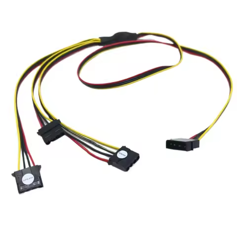 Computer ATX 4Pin IDE Molex HDD DVD Power Cable One to 3-Port 1to3 Splitter Extension Supply Wire 16