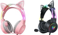 Onikuma X15 Pro RGB Gaming Headset with mic 頭戴式電競耳機 貓耳朵 (可拆卸)