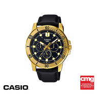 CASIO นาฬิกาข้อมือ CASIO รุ่น MTP-VD300GL-1EUDF สายหนัง สีดำ