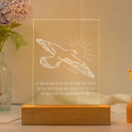 如鷹展翅 以賽亞書40:31 恩典之光 聖經經文LED燈 經文禮物