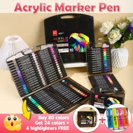 [Acrylic Marker Soft Tip Pen] Drawing Colouring Paint Art Painting Arcylic Marker Pen Colour Set Mak