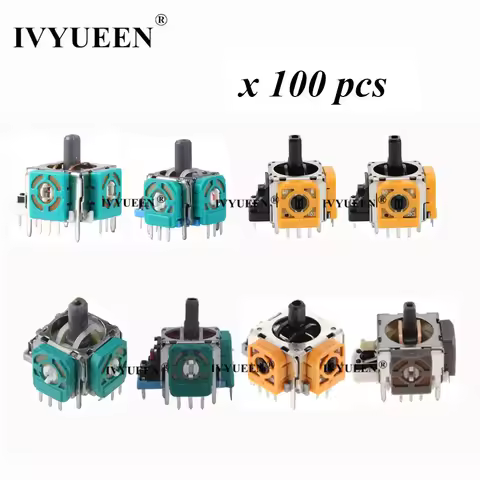 IVYUEEN 100 PCS for Dualshock 4 PS4 DS4 Controller 3D Joystick Thumbstick Cap for XBox One S X 360 A