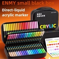 ENMY 24/36 Colors Direct Liquid Acrylic Markers With Bag Soft Tip Non-Transparent Art Markers Ideal 
