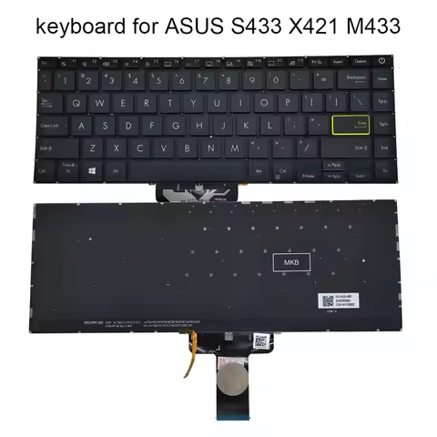 US Backlit Keyboard For ASUS Vivobook S14 S433 X421 M433 S433FA S433EQ USA English Russia Computer K