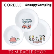 CORELLE ชุดจานชามเกาหลีสำหรับตั้งแคมป์แบบใหม่จานกลม3P (ขนาดเล็กกลางขนาดใหญ่)