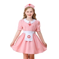 Halloween trang phục y tá cho trẻ em của cô gái màu đen Florence Nightingale ăn mặc màu hồng Clara b