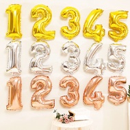 Straw Straw-40 "Number Aluminum Foil Balloon133cm Number Aluminum Film Balloon Gold Silver Wedding B