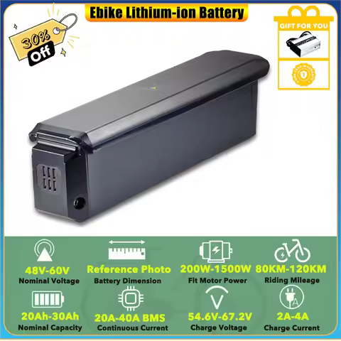 Removable 48V 20Ah 30Ah 60V 25Ah Upgraded Lithium-ion Battery Pack for Wildeway Wander All-Terrain F