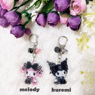 GANTUNGAN Melody kuromi gothic bag keychain