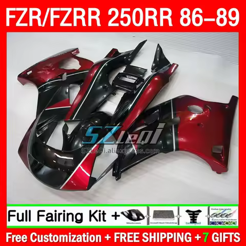 Fairing For YAMAHA FZR250RR FZR250 Wine red R FZRR FZR 250 250R 180Q1.10 FZR-250 RR FZR250R 1986 198