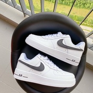 N.ike Af1 black striped reflective sneakers