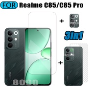Realme C85 Tempered Glass 3 in 1 Screen Protector for Realme C85 Pro C75 C71 Tempered Glass with Cam
