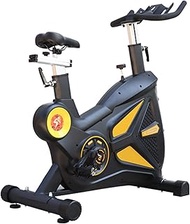 Spinning Bike Indoor Exercise Bike, Home Gym Spin Bike-with Mobile Phone Holder And Bottle Holder, Stationary Bicycle With Silent Belt Drive System (Color : Black)