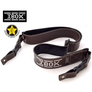 IBOX CQS53I Brown Synthetic Leather with Embroidered IBOX Logo Brown Guitar Strap