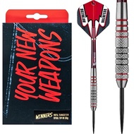 RUTHLESS RX STEEL TIP DART- 26G KNURLED BLACK RED Ruthless Winners Darts 90% Tungsten Steel Darts (A