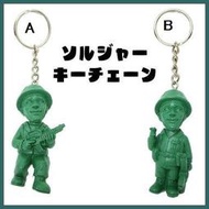(I LOVE樂多) 日本進口 綠兵 玩具總動員 生存遊戲 美國大兵 鑰匙圈 吊飾