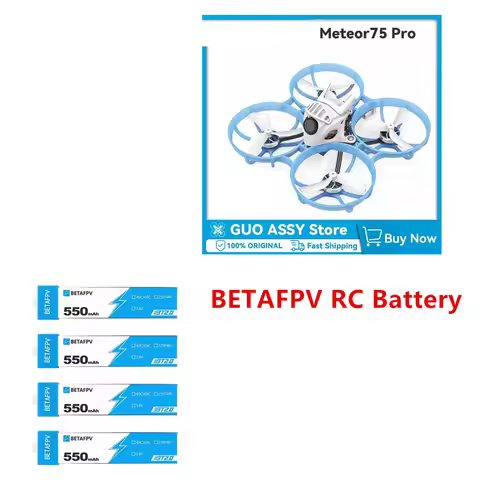 550mAh 1S 40C Battery BT2.0 plug For BETAFPV Meteor75 Pro Drone