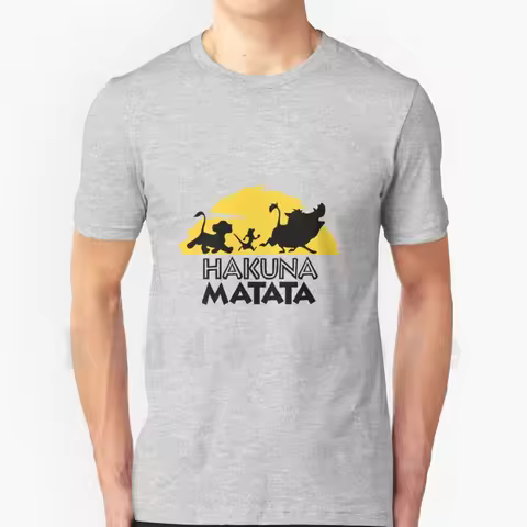 T Shirt Men Cotton Cotton S-6xl No Worries Lion King Lion King Svg Simba Animal Kingdom It Means No 