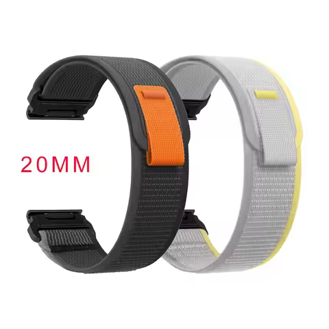 Nylon Watch Band Strap QuickFit 20mm for Garmin Fenix 8 43mm, Fenix 7S/6S Pro 5S Plus Replacement Wa