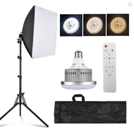 Andoer Studio Photography Light Kit Softbox Lighting Set Including 85W Bi-color LED Light + 40x40cm 