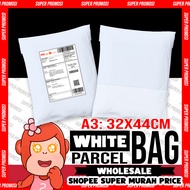 Kurier Bag Parcel Bag 32*44CM 50 pcs A3 White Big Size (L) Courier Bag With Pocket Packaging Plastic
