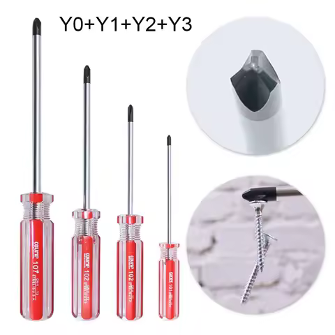 4pcs Y-shaped Screwdriver Set Non-slip Magnetic Tri-wing Screwdriver Y0 Y1 Y2 Y3 Screwdrivers Repair