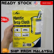 Plastic Drop Cloth 4 x 5m = 20m2 LDPE Dustproof Waterproof Damproof Anti-Corrosion Pollution Prevent