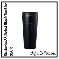 Starbucks SS Etched Black Tumbler