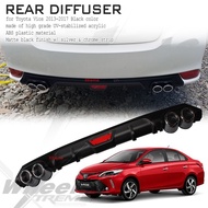 ♞,♘Toyota Vios 2013-2017 Rear Bumper Lip / Rear Diffuser Black ( vios accessories )
