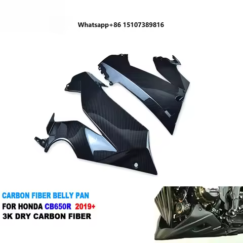 100% 3K Full Dry Carbon Fiber Motorcycle Lower Fairing Body Frame Panel Belly Pan for CB650R CBR650R