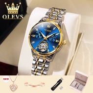 【HOT Wrist watch 699】 OLEVS Women's Watches Waterproof Luminous Skeleton Original Automatic Mechanical Watch for Woman Elegant Ladies Watch Set 6608