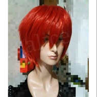 MERAH Red wig cosplay Boys wig 707 seven mystic messenger/akashi seijuro wig