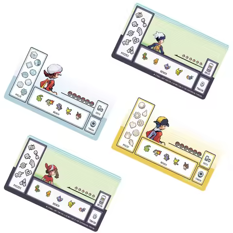 60*35*0.2cm Anime Pokemon Game PTCG Dedicated Accessory Overlock Card PlayMat Retro GB Pixel Gem Ser