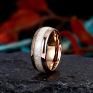 2024 Popular Opal Men's Wedding Rings, Rose Gold Tungsten Rings, Men's Wedding Rings, Men's Rings, 8
