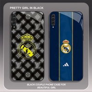 HK-40 Real Madrid logo Glass Casing for Samsung Note A70 10Plus A10 A70S A7 10 A50 A02 2018 Pro