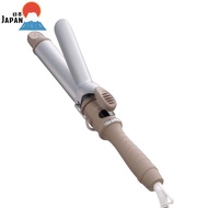 SALONIA Ceramic Curling Hair Iron 32mm, International Voltage Compatible, SL-008BE Beige